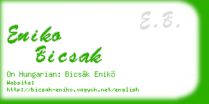 eniko bicsak business card